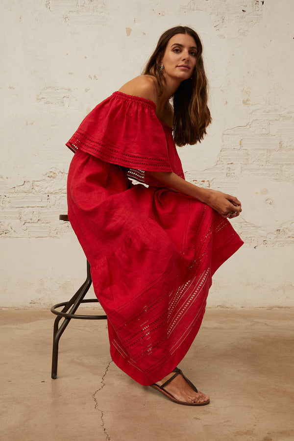 Lyubava Dress Jungle Red