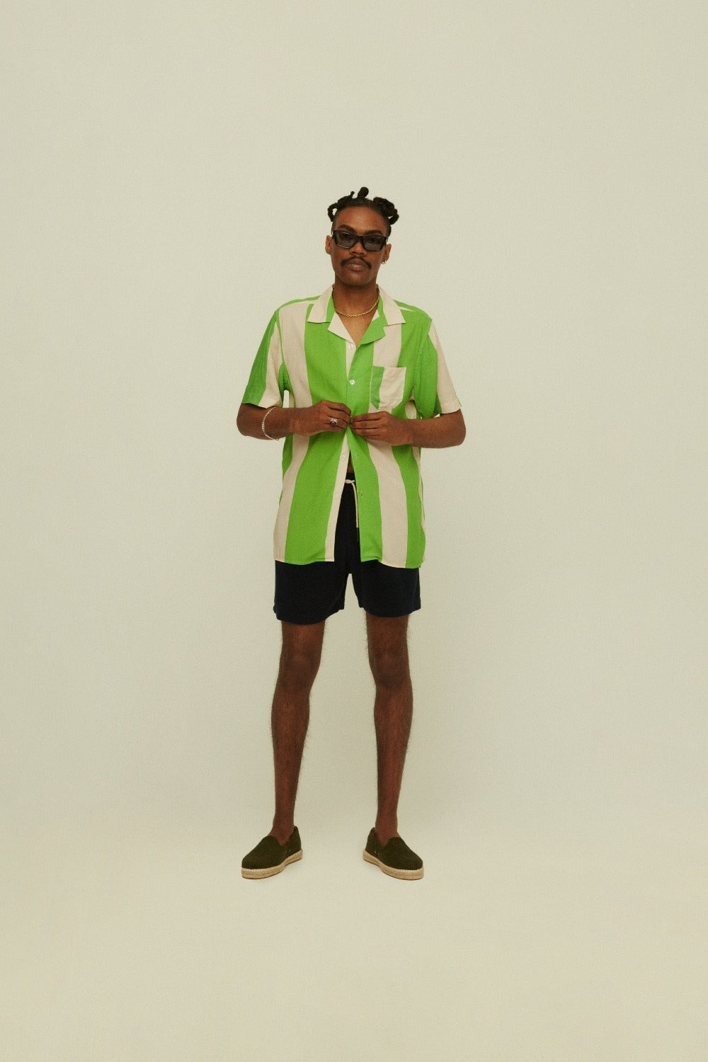 STRIPED VISCOSE SHIRT