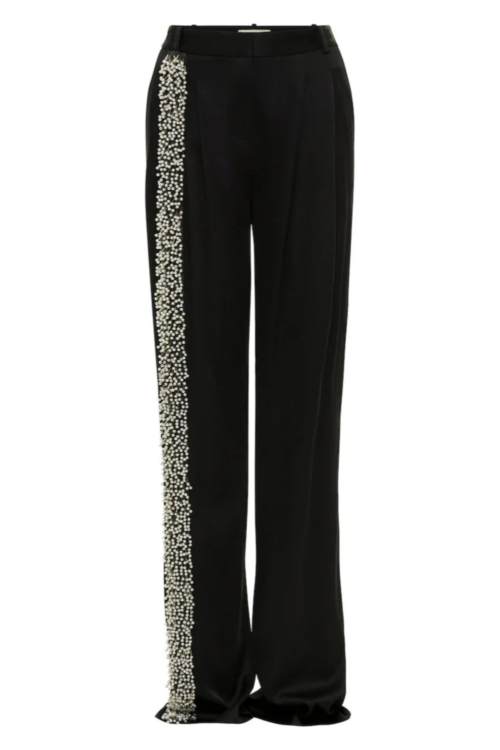 Stefan Embellished Satin-Crepe Pants