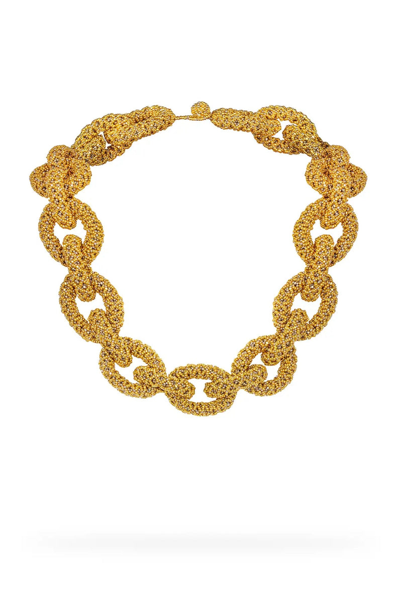 Open Woven Link Necklace