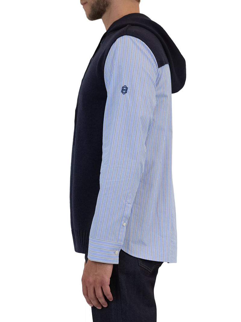 Adonis Knit Woven Combo Hoodie