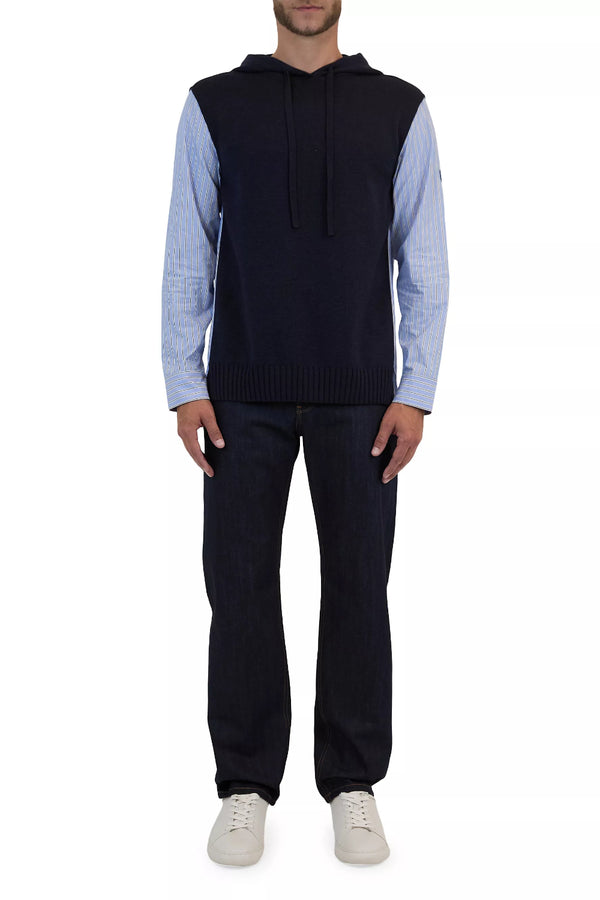 Adonis Knit Woven Combo Hoodie