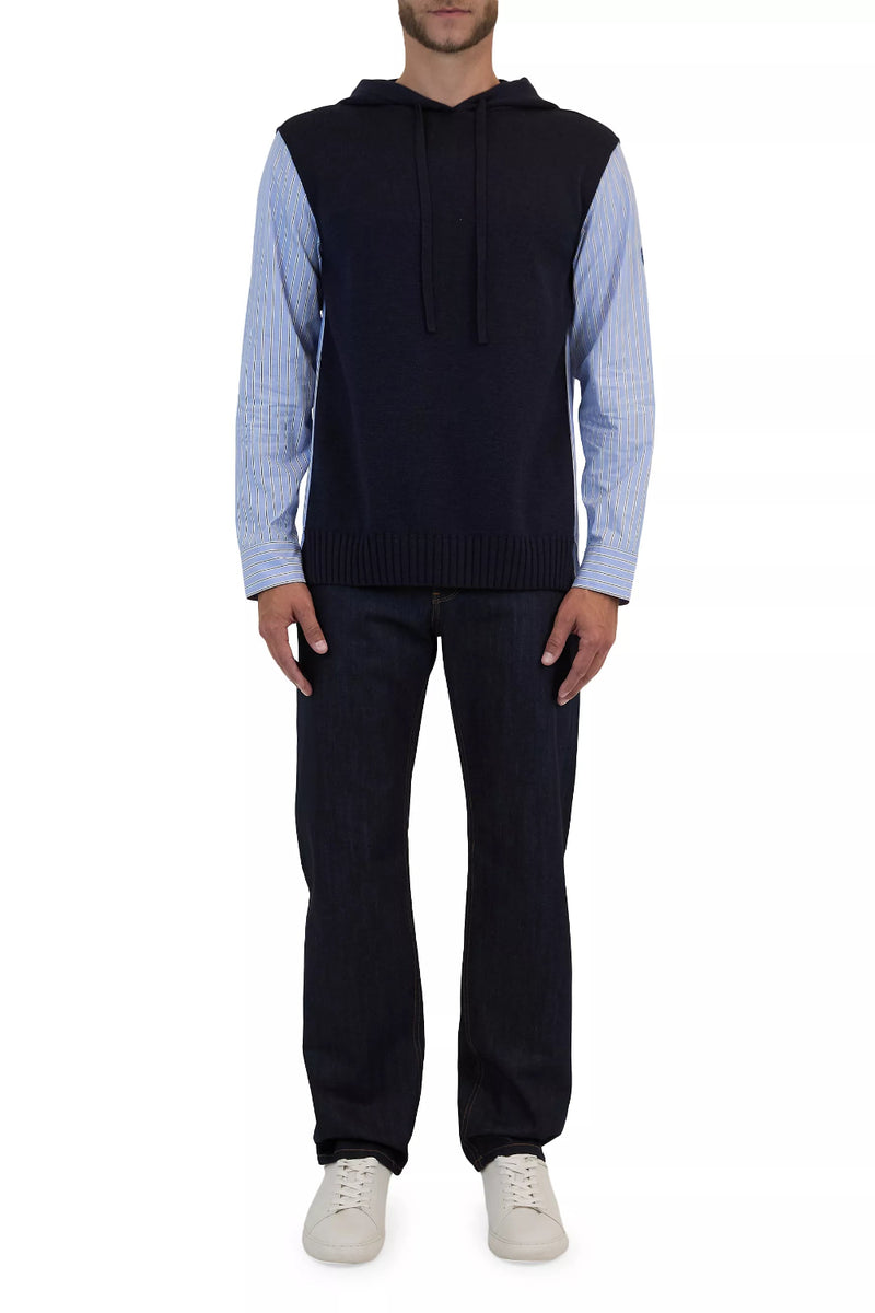 Adonis Knit Woven Combo Hoodie