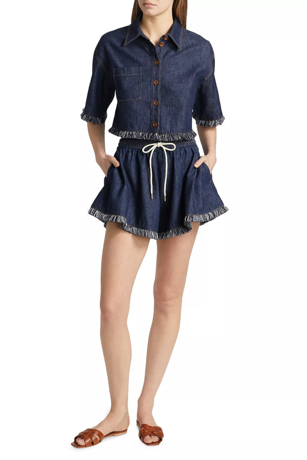 Rhiannon Fringe Denim Short