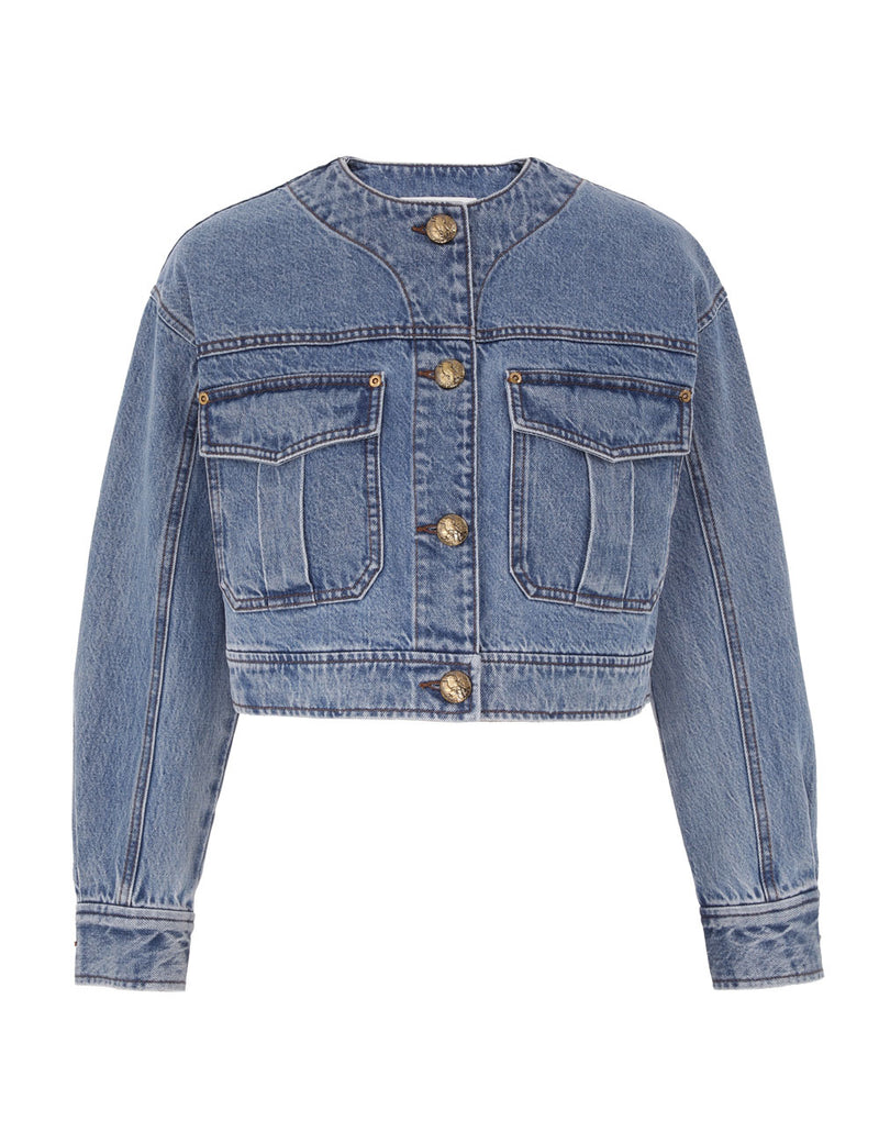 Denim Cropped Jacket