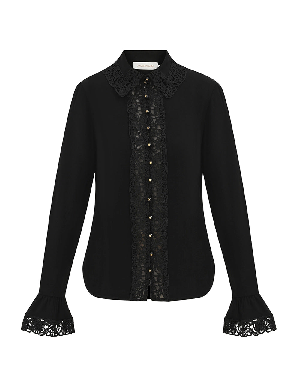 Lace Trim Shirt Black – CURIO at Faena Bazaar