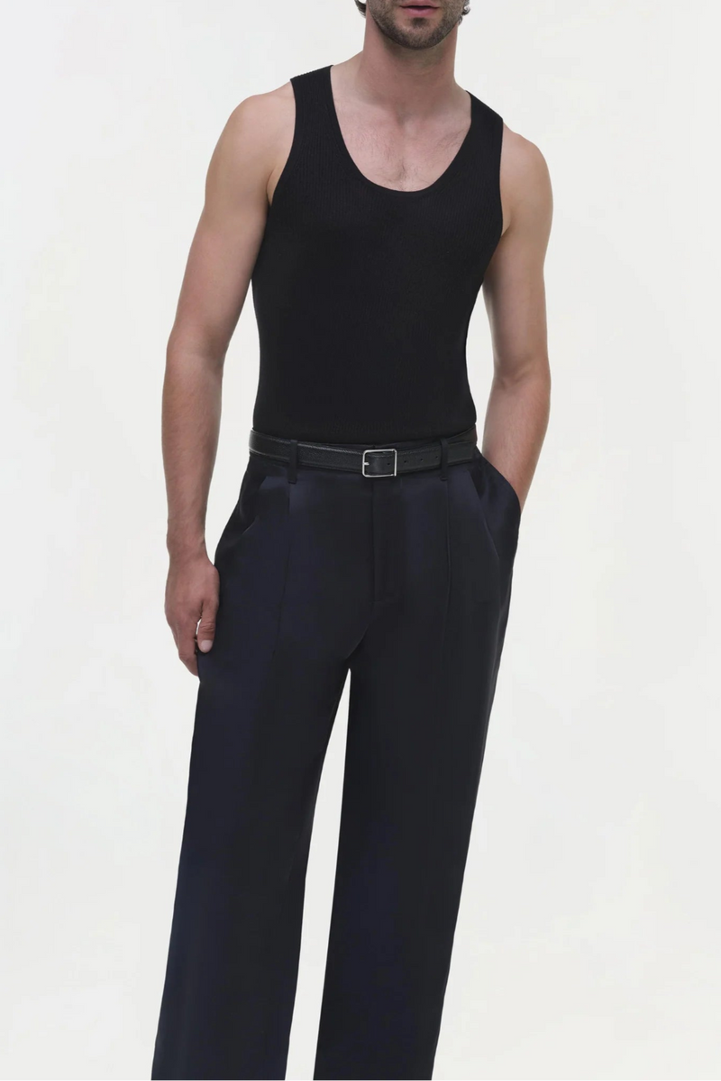 Wilson Wide Leg Pleated Trouser
