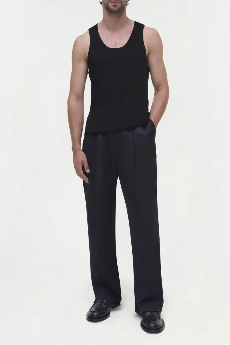 Wilson Wide Leg Pleated Trouser
