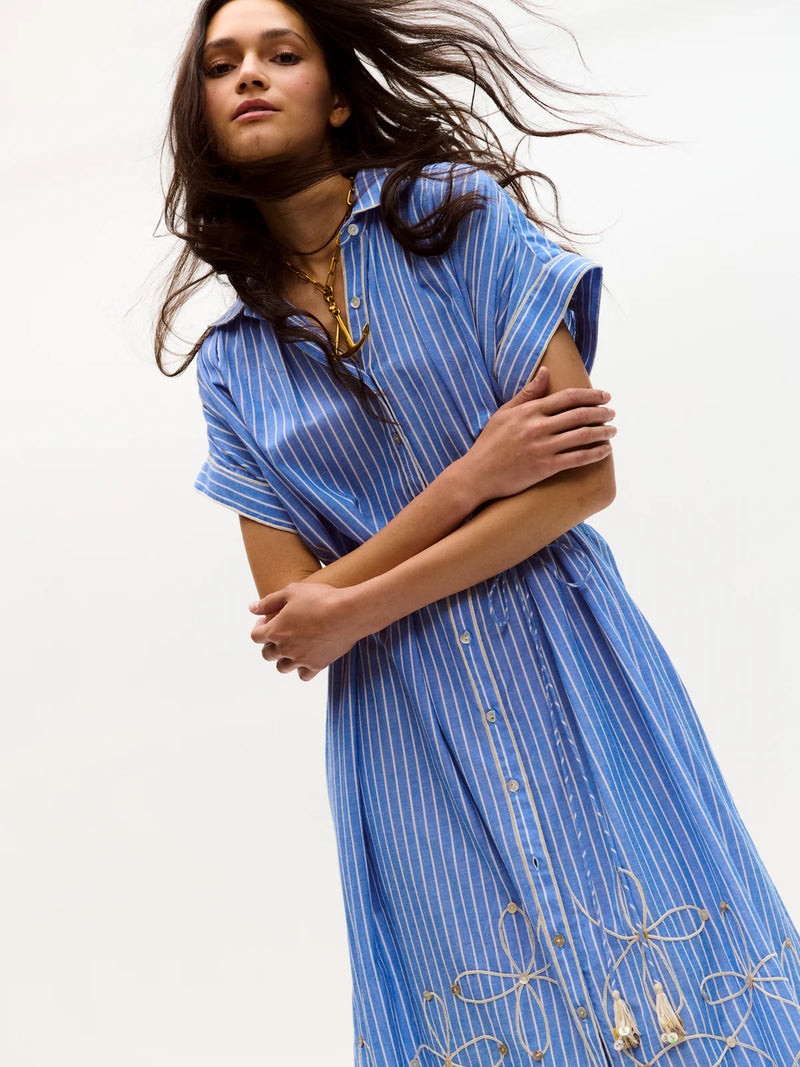 Valerie Kaftan Blue Stripes