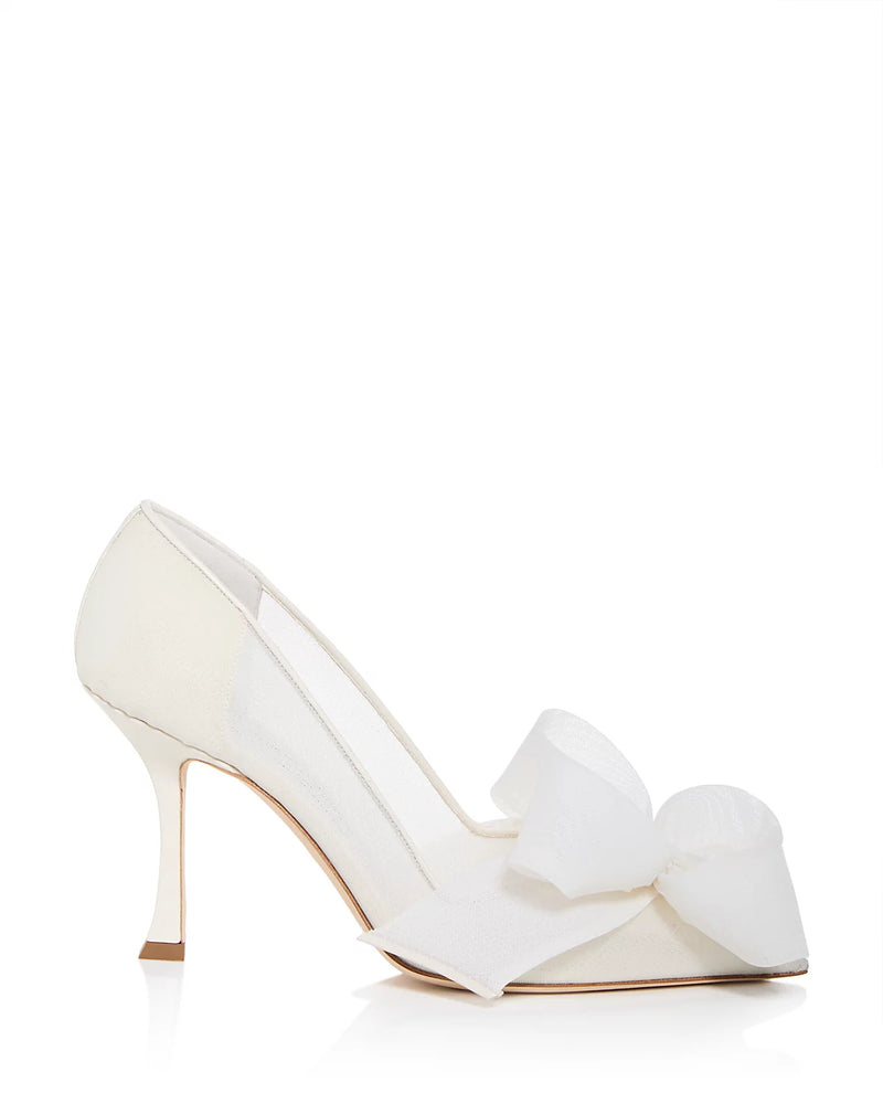 Staz 90 Mesh Pump with Bow Ivory