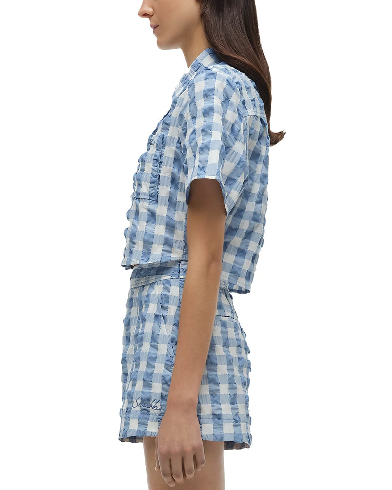 Solange SS Cropped Shirt Gingham