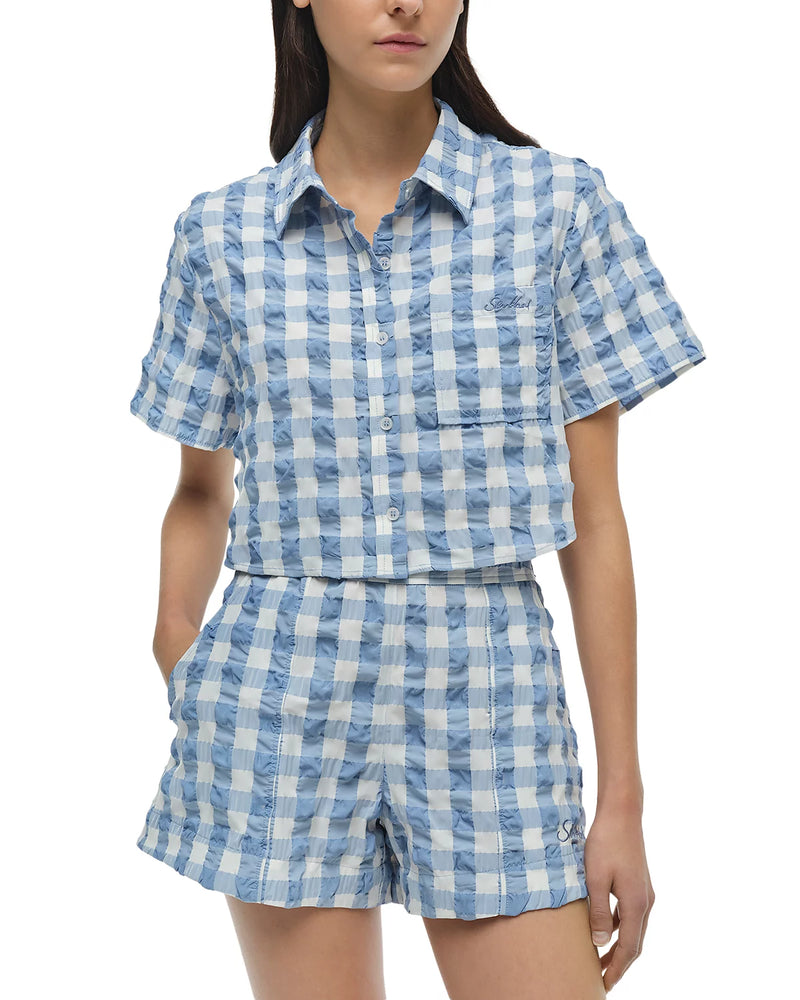 Solange SS Cropped Shirt Gingham