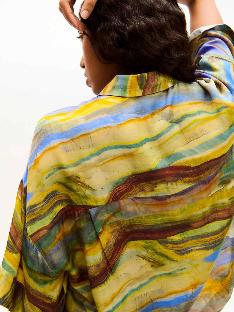 Kimono Top Emerald Marble