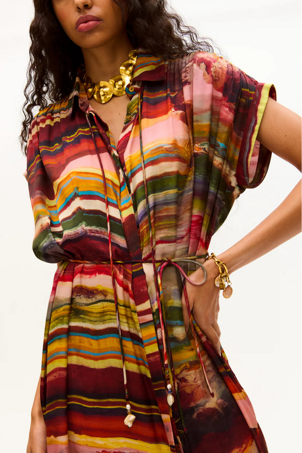 Valerie Kaftan Ruby Marble print