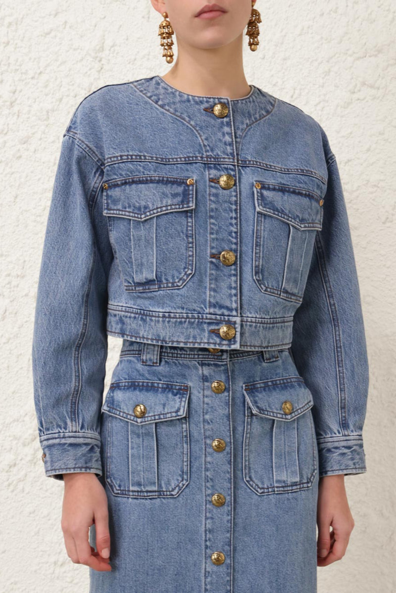 Denim Cropped Jacket