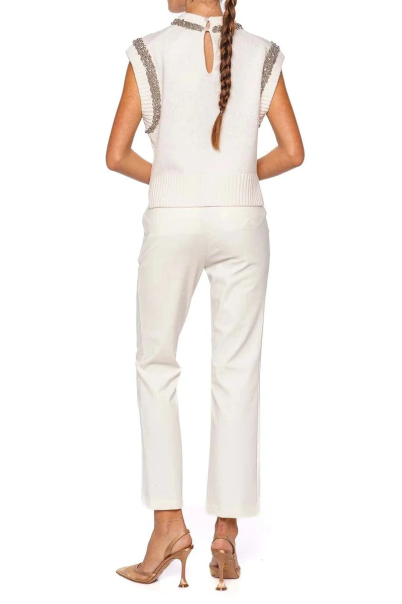 Michelle Cropped Pant Ivory