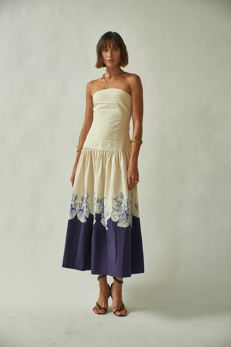 Malla Dress Shell Cream