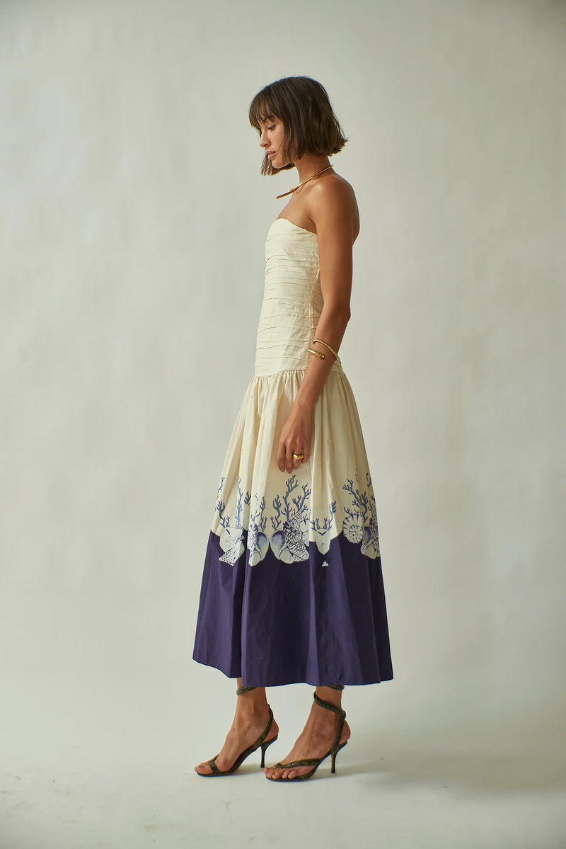 Malla Dress Shell Cream