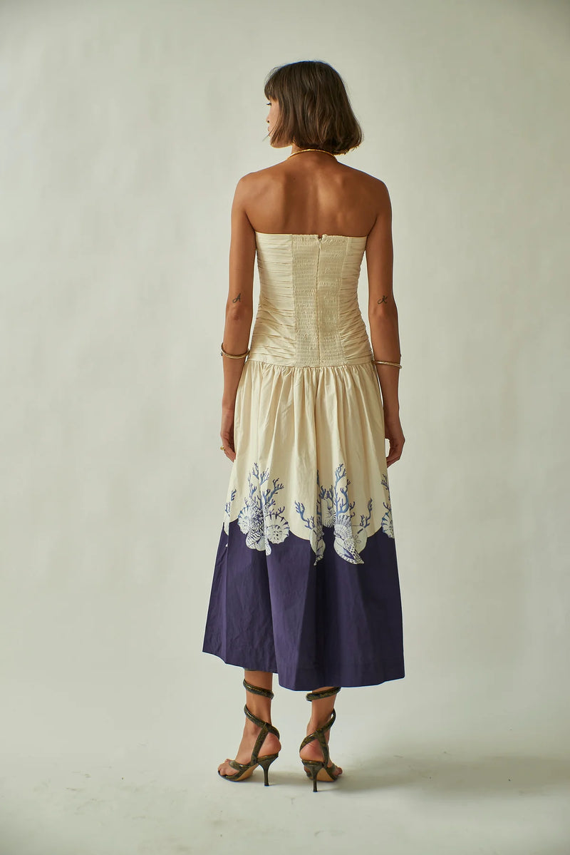 Malla Dress Shell Cream