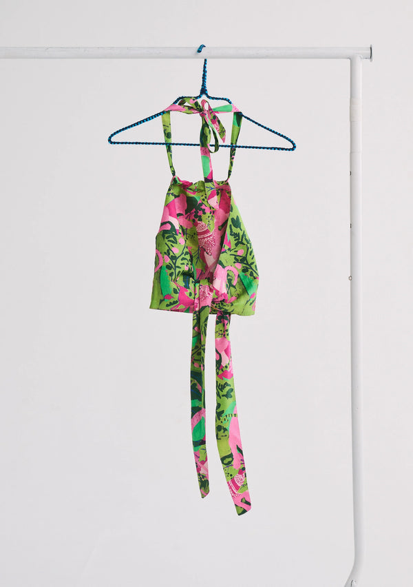 Handkerchief Top Safari Camo Palm Beach