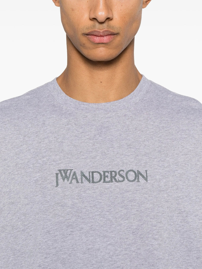 Logo Embroidery T-Shirt Grey Mélange
