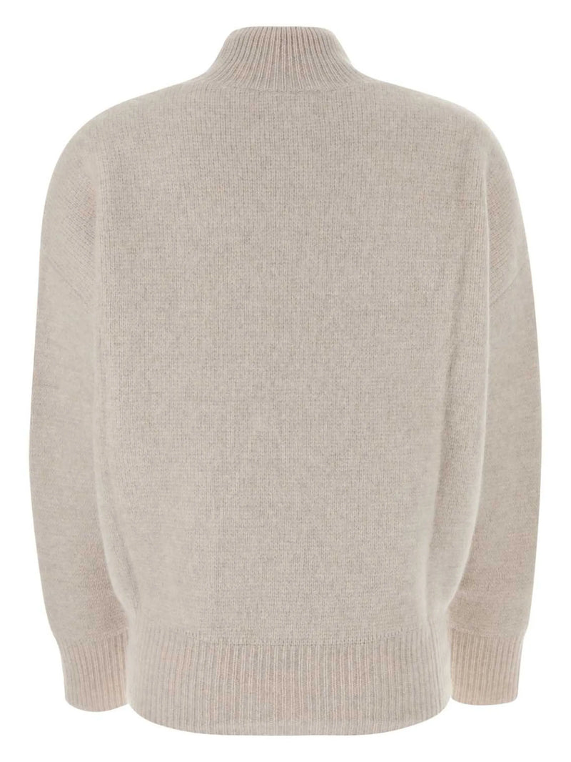 Nantes Mock Neck Sweater Light Beige