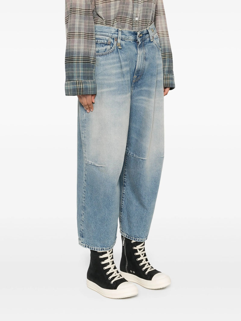 Crop Wide Leg Veiled Blue