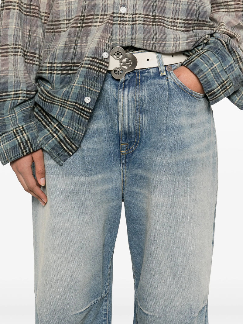 Crop Wide Leg Veiled Blue