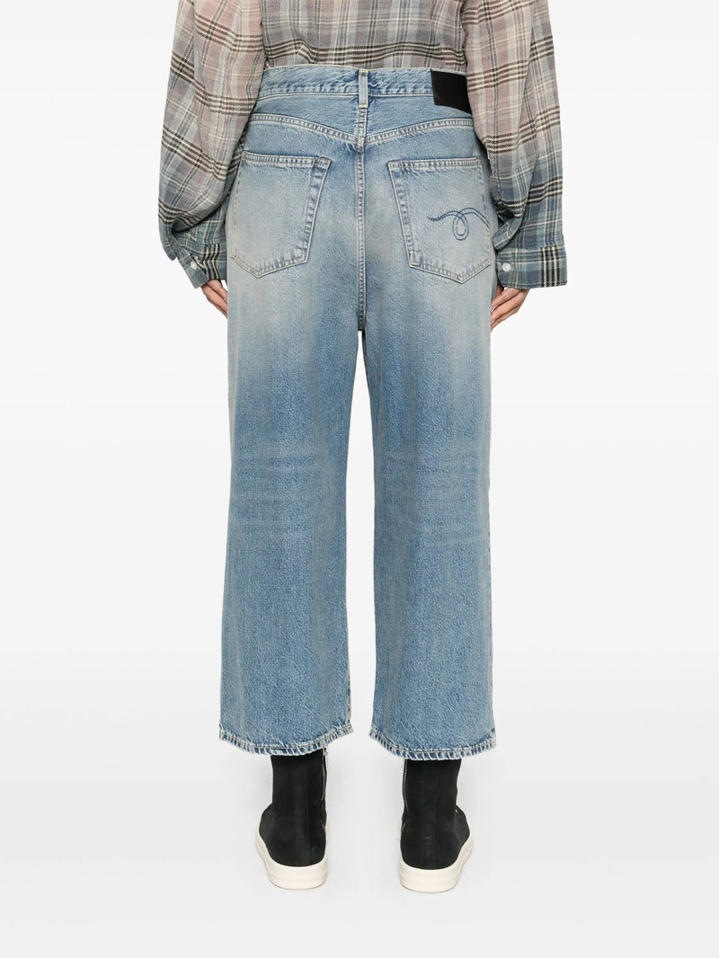 Crop Wide Leg Veiled Blue