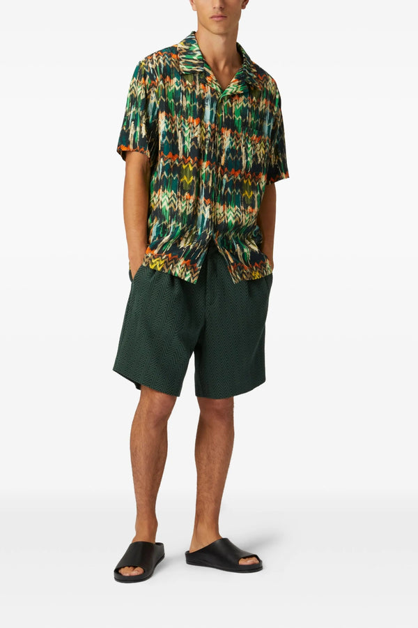 Short Sleeve Shirt Green Multi