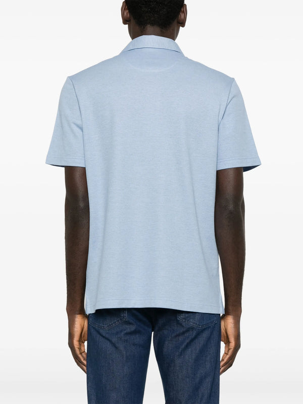 Sky Blue Organic Cotton Piqué Polo