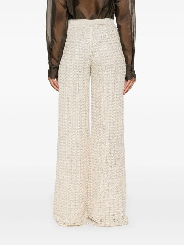 Viscose Lame Lace Trousers
