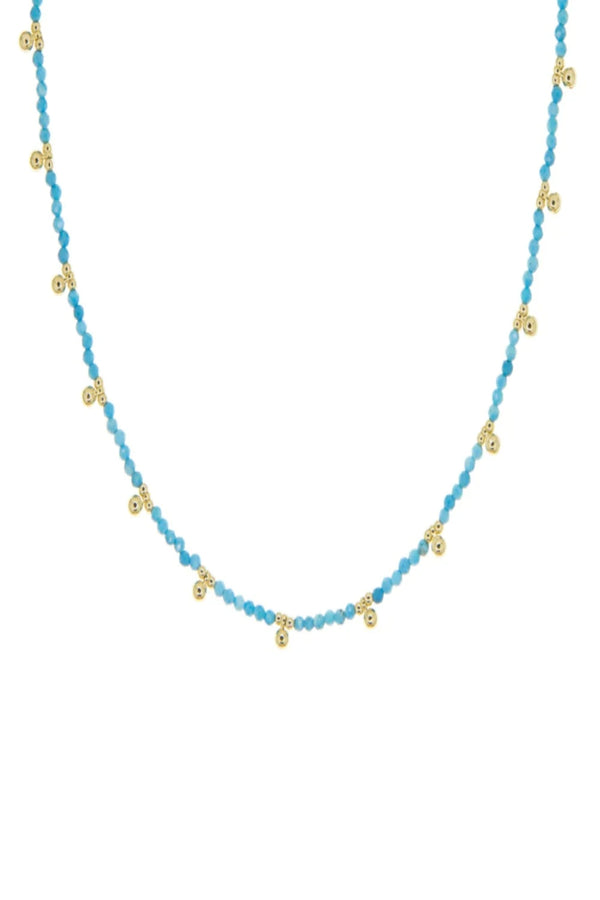 MARLYN SCHIFF Gold Plated Semi Precious Stone Choker JEWELRY