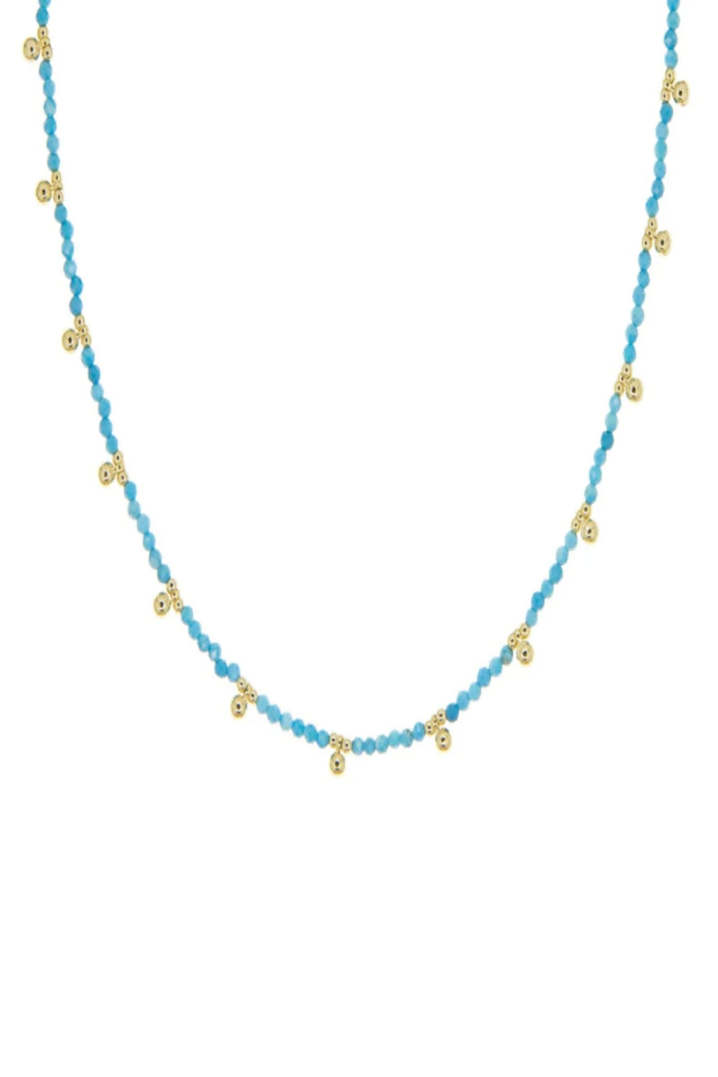 MARLYN SCHIFF Gold Plated Semi Precious Stone Choker JEWELRY