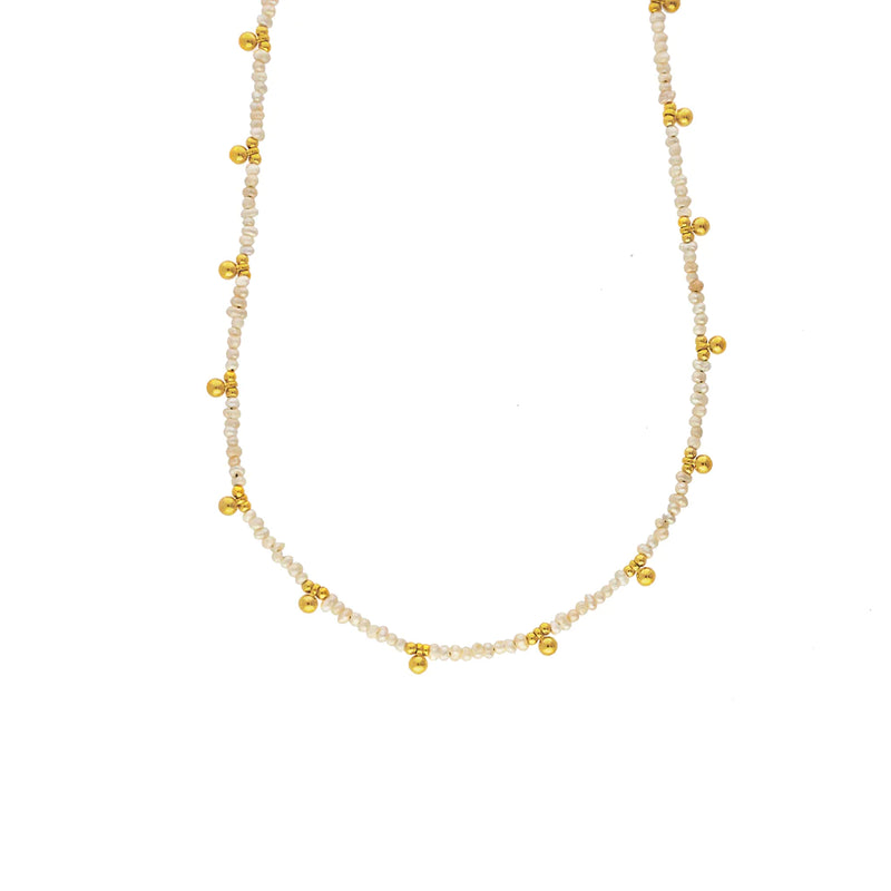 Gold Plated Semi Precious Stone Choker