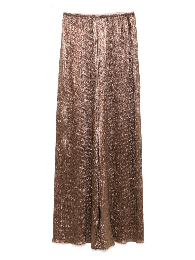 Froisse Lame Regular Waist Palazzo Pants