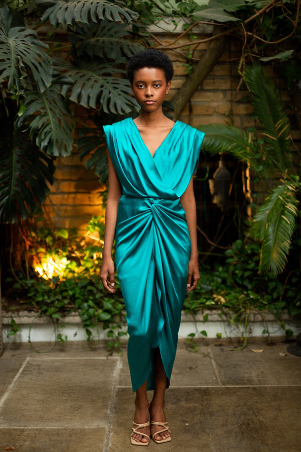 Mongui Midi Dress Teal