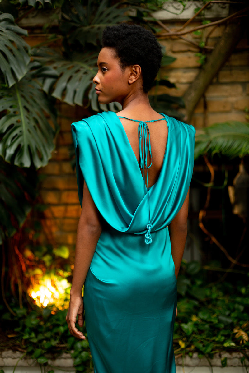 Mongui Midi Dress Teal