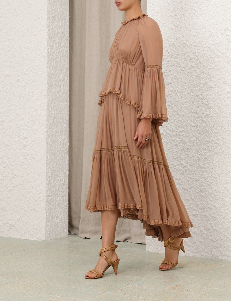 Hypnotic Peplum Flutter Dress