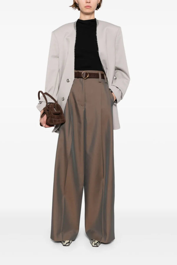 Changeant Wool Poly Gabardine Trouser