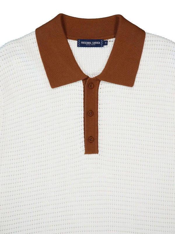 Vidal Cotton Crochet SS Buttoned Polo (Final Sale)