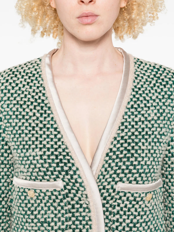 Natte Tweed Short Jacket