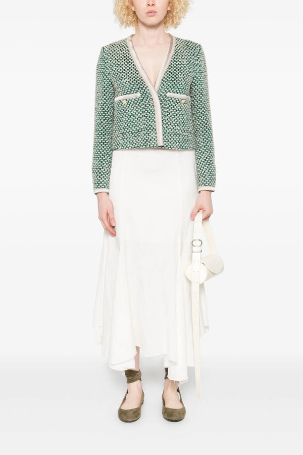 Natte Tweed Short Jacket