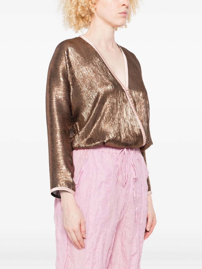 Froisse lame kimono Shirt