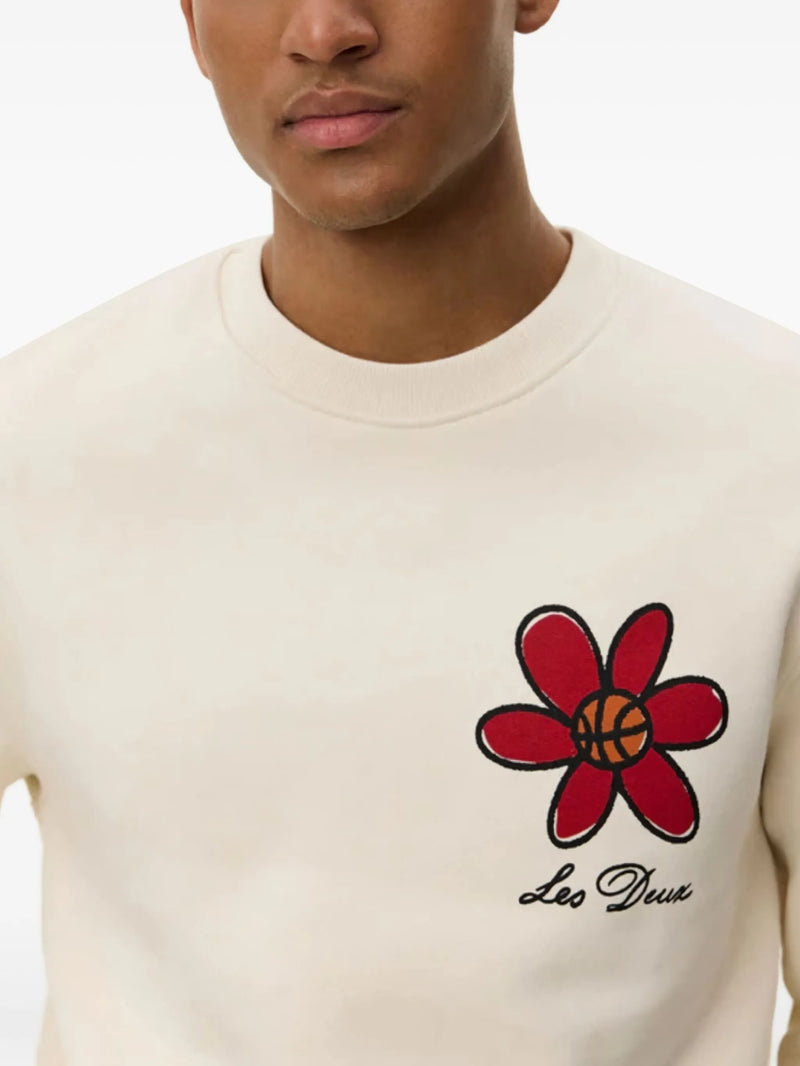 Flower Basket Sweatshirt Ivory