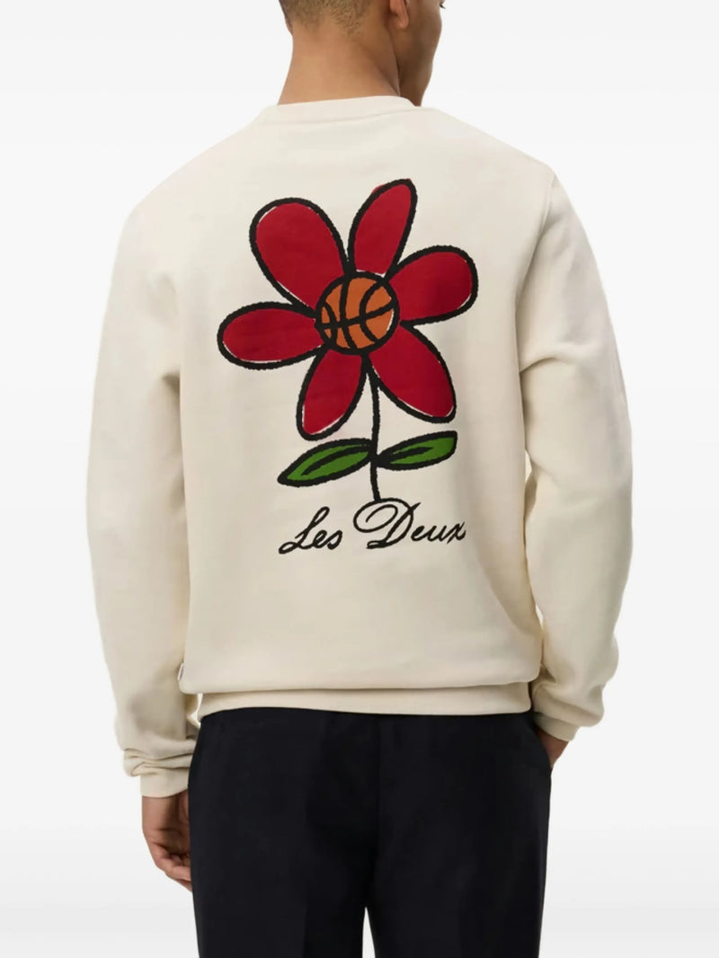 Flower Basket Sweatshirt Ivory