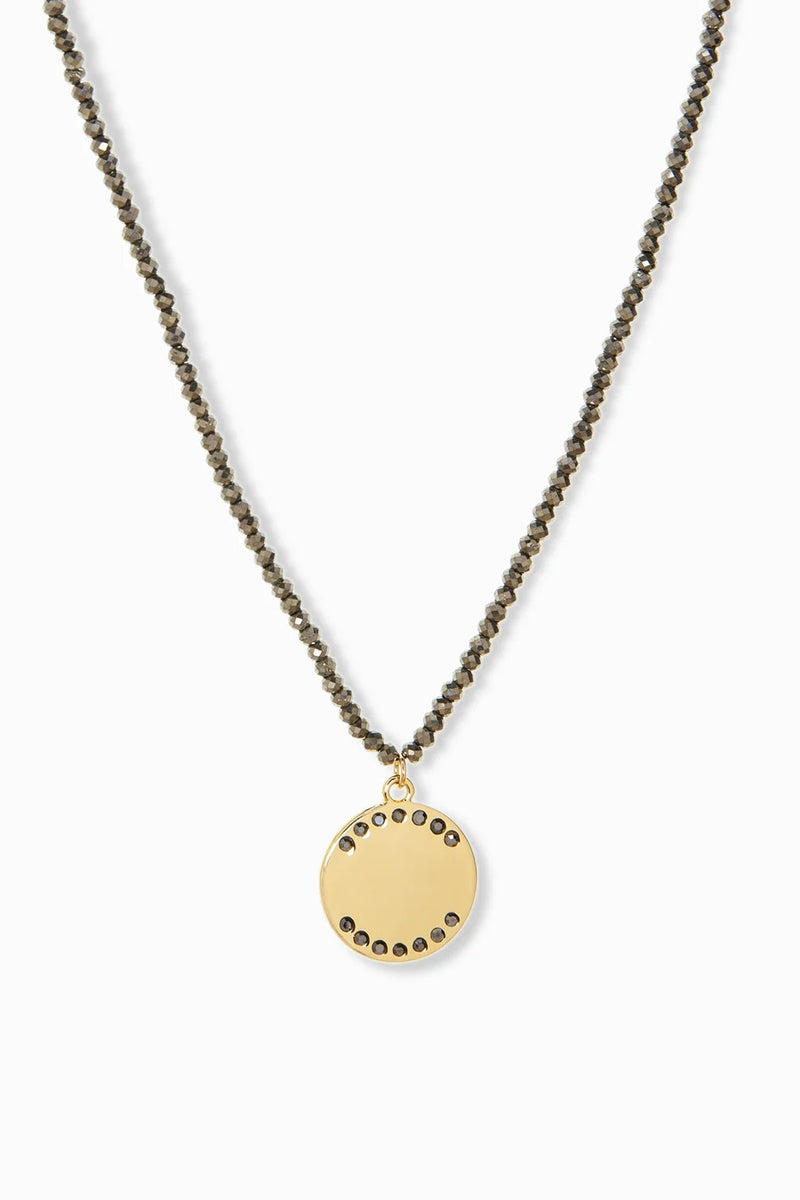 3807N-Gold Plated Pyrite Necklace