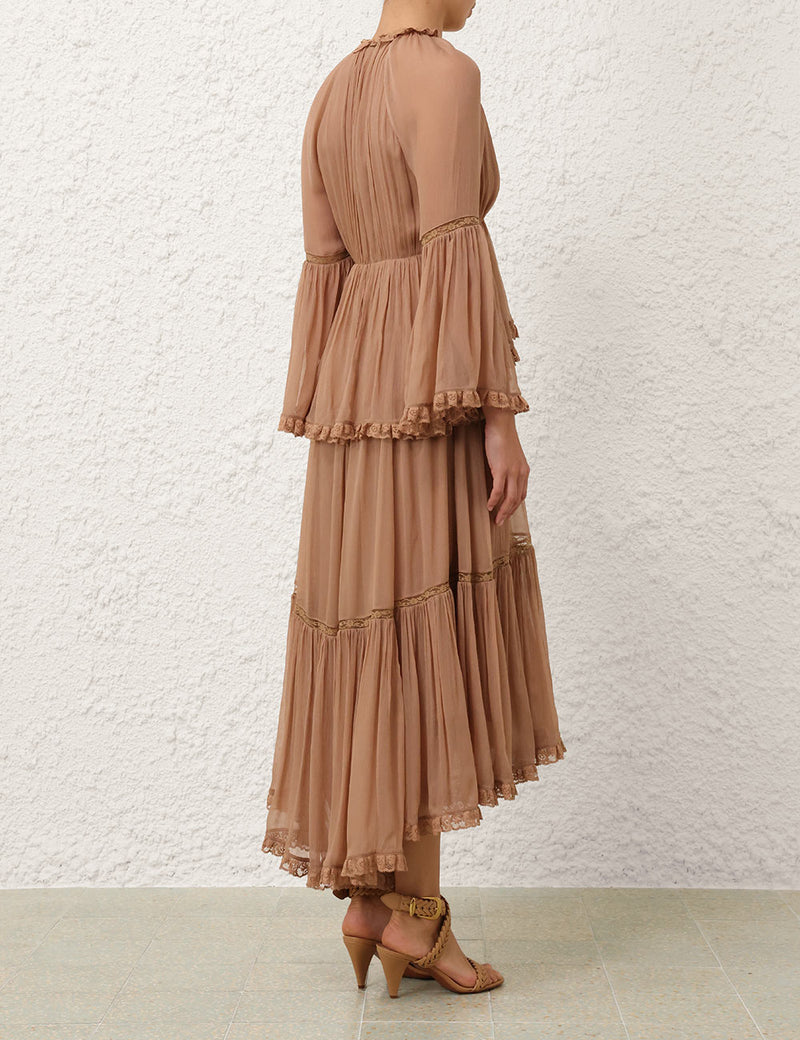 Hypnotic Peplum Flutter Dress