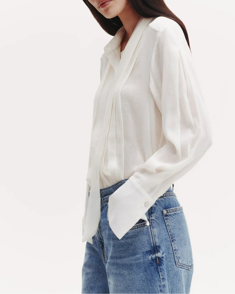 Patti with Pleats and Tie Top