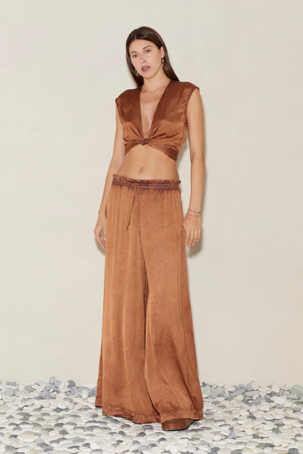Lustre Wide Leg HW Pant